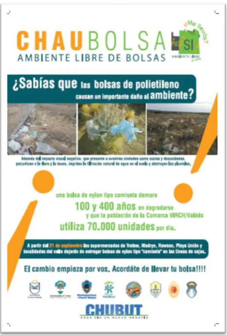 Figure 4. Poster employed during the campaign  of the Polyethylene Bag s  Elimination Plan