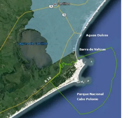 Figura 1. Límites del Área Protegida Parque Nacional Cabo Polonio. 