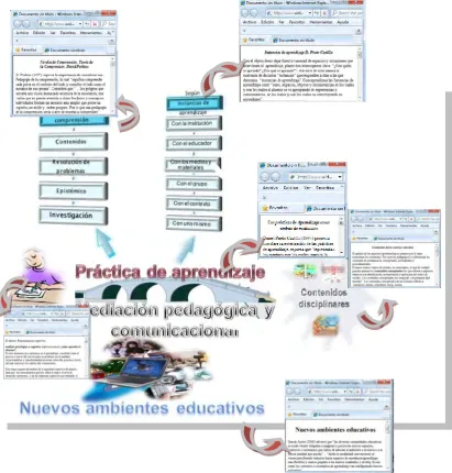 Fig.3.14 Link : Las prácticas de aprendizaje. Cada elemento gráfico es un 