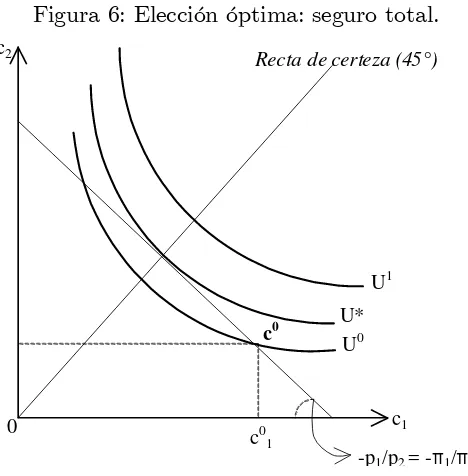 Figura 6: Elección óptima: seguro total.