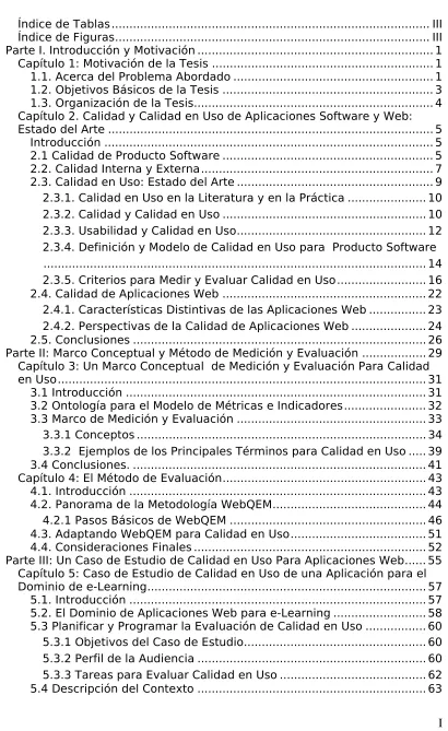 Tabla de Contenidos 