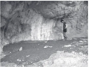 Figura 3. Vista del interior de la cueva 1 de la laguna 2, La Gruta.