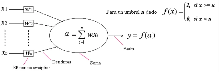 Figura 4 Modelo de neurona artificial de McCulloch y Pitts 