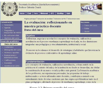 Figura 3.2: Primera pantalla del curso. 