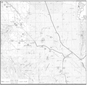 Figura 1. Mapa del Parque Provincial Ischigualasto y área de amortiguación.