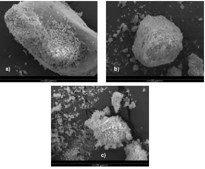 Figura 5.15. Micrografias SEM (Magnificación: 1000). a) ZrO2. b) CiZr30-150. c) CiZr30-700