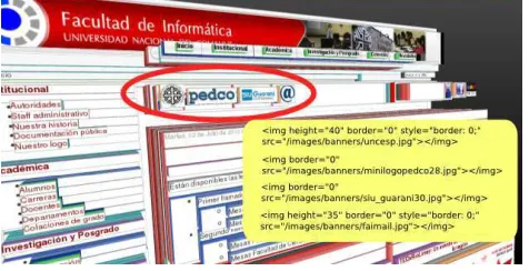 Fig. 4. Captura de p´agina de inicio del Sitio Web de la Facultad de Inform´atica de laUniversidad Nacional del Comahue