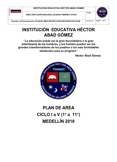 INSTITUCIÓN EDUCATIVA HÉCTOR ABAD GÓMEZ