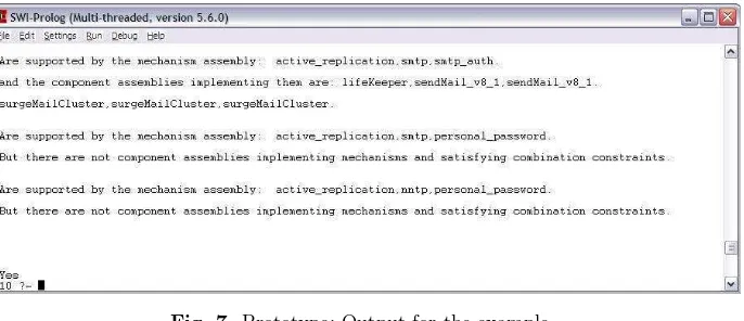 Fig. 7. Prototype: Output for the example