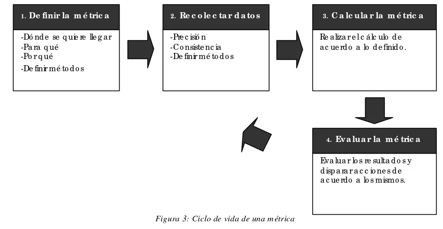 Figura 3: Ciclo de vida de una métrica 