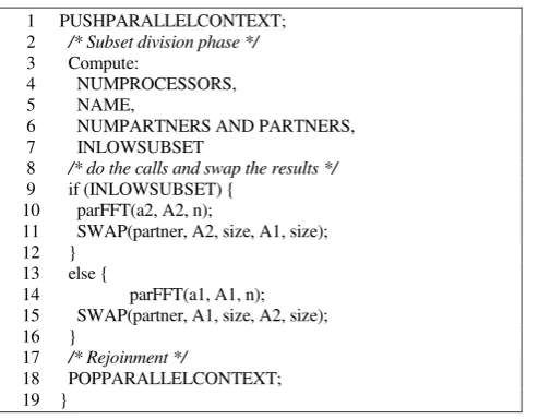Figure 3. Expansion of the call to the PAR macro in Figure 1. 