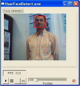 Figura 4: Detalle de la aplicación de detección de caras humanas de la librería OpenCV.