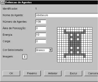 Figura 5 - Janela de Definição de Agentes