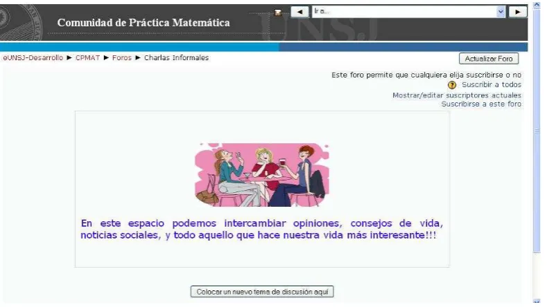 Fig. 5.9 Foro Charlas informales 
