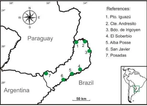Figure 1. Location of the study areas. See details in the text.