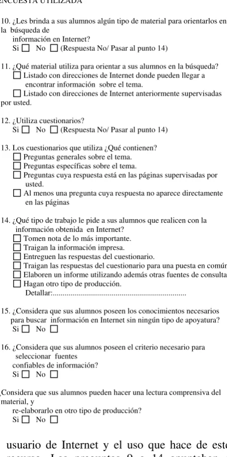 CUADRO 1. EJEMPLO DE ENCUESTA UTILIZADA 