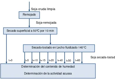 Figura 4.3. Diagrama de flujo del procedimiento experimental realizado. 