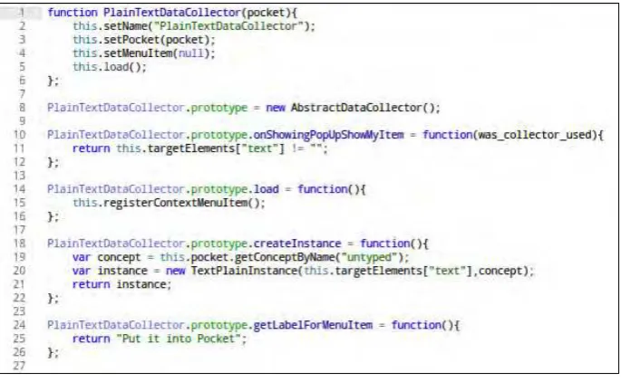 Figura 5.1: C´odigo de PlainTextDataCollector