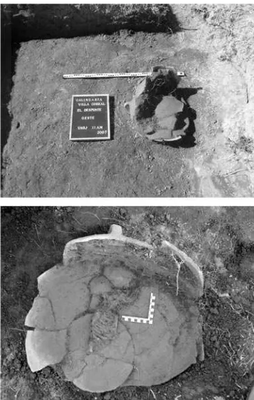 Figura 3. Urna excavada en el sitio “El despunte 
