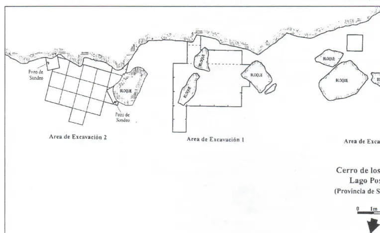 Figura • 1. Plantas de Cerro de los Indios 1 y las Áreas de Excavación (tomado de Figuerero Torres 2000a) 