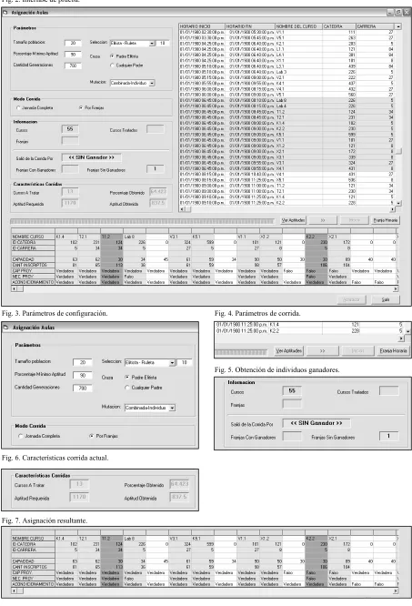 Fig. 2. Interfase de prueba.  