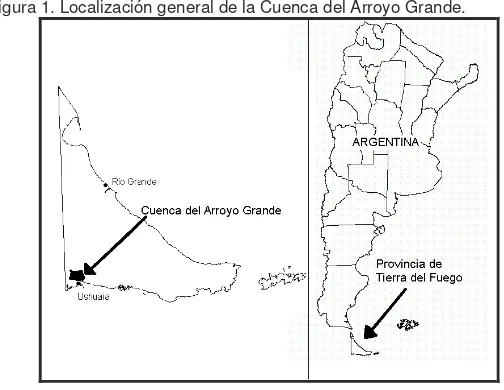 Figura 1. Localización general de la Cuenca del Arroyo Grande. 
