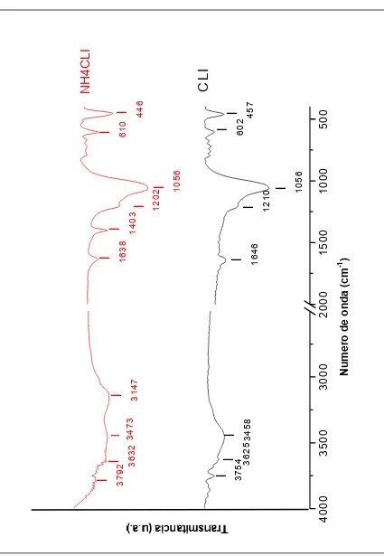 Figura 6.2.1.1a.1: Espectros FTIR comparativos para CLI original  y NH4CLI 