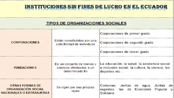 CUADRO 1. TIPO DE ORGANIZACIONES SOCIALES 