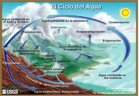 Figura 1. El ciclo global del agua.  
