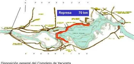 Fig.3. Complejo de Yacyretá. Fuente: EBY, 2014. 