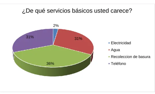 Figura 6 ¿De qué servicios básicos usted carece? 