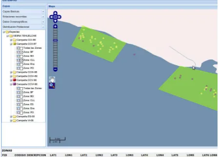 Figure 4. A map showing the change detec-tion and query geographic feature services