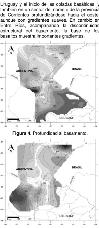 Figura 4. Profundidad al basamento. 