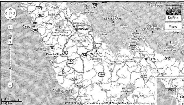 Fig. 1 Mapa de ubicación de Huancavelica 