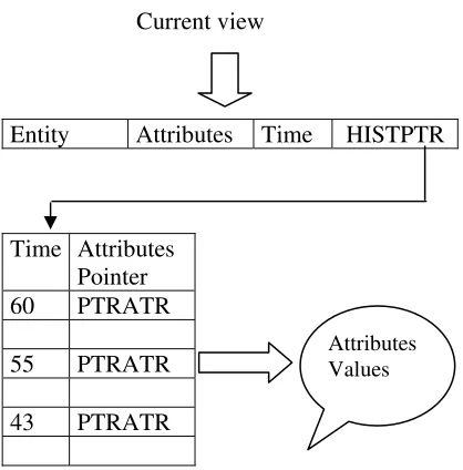 Fig 4. Current and historical view of an entities class   