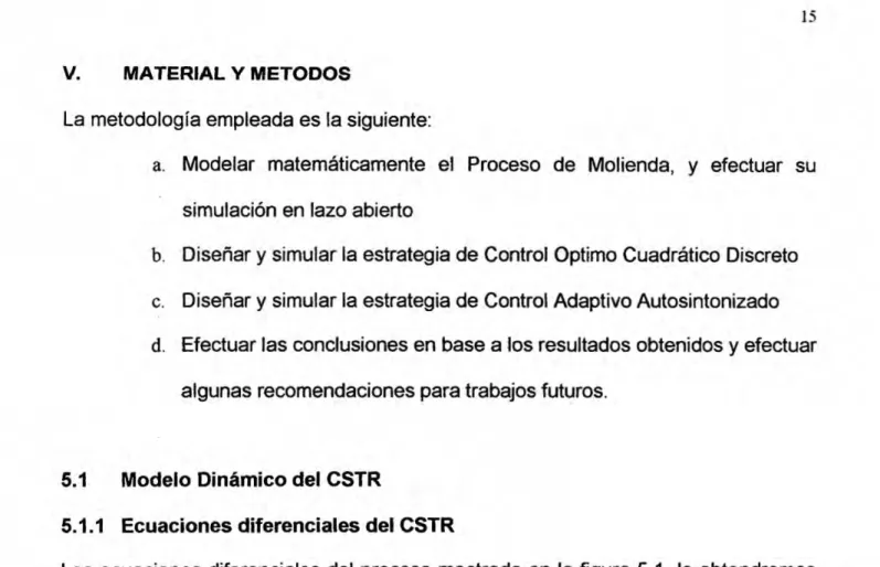Figura 5.1: Diagrama esquemético de| CSTR