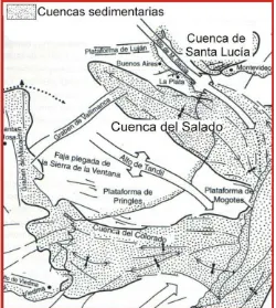 Figura 3.2: Delimitación de la Cuenca del Salado en la provincia de Buenos Aires, y ubicación particular del área de estudio