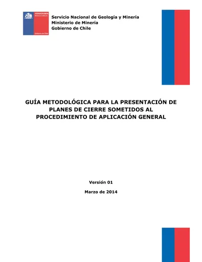 GUÍA METODOLÓGICA PARA LA PRESENTACIÓN DE PLANES DE CIERRE SOMETIDOS AL ...