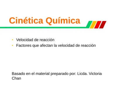 Cinética Química Velocidad De Reacción Factores Que Afectan La