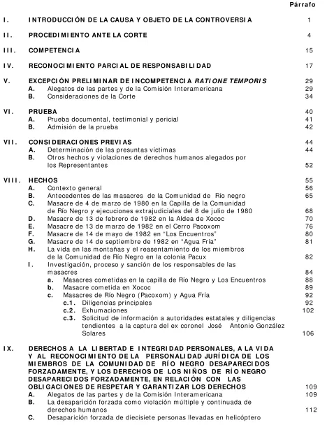 TABLA DE CONTENI DO 