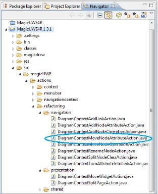 Figura 14. Action para el nuevo refactoring 