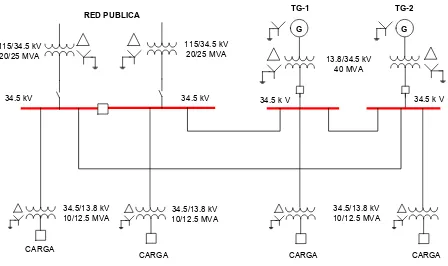 Fig. 4.16 Esquema de distribución de energía eléctrica con el neutro de los generadores 