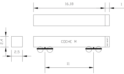 Fig.3.4.- Dimensiones del coche M  