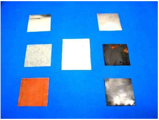 Fig.4.2.  Placas de diferentes materiales.  