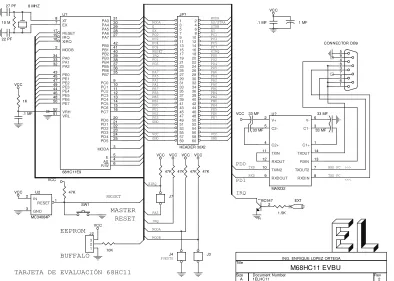 Figura 2.3.8 Tarjeta de desarrollo del MC68HC711E9   