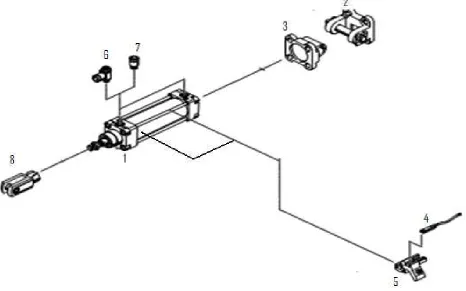 Figura 3.15 Accesorios de los cilindros neumáticos 