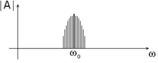 Figura 1.5: Amplitud para una fuente de banda estrecha.