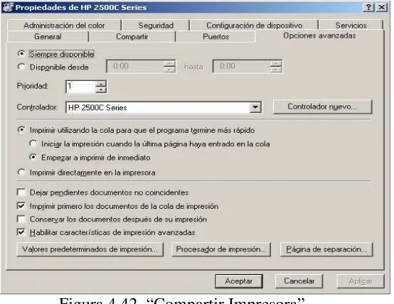 Figura 4.42  “Compartir Impresora”  