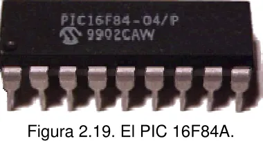 Figura 2.19. El PIC 16F84A. 