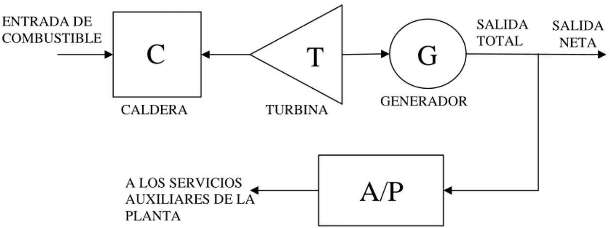 Figura 2.17: Unidad caldera-turbina-generador. 